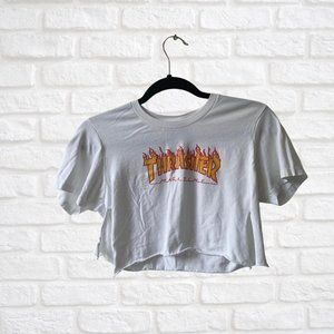 Reworked Thrasher Cropped T-shirt By Kiana’s Drip